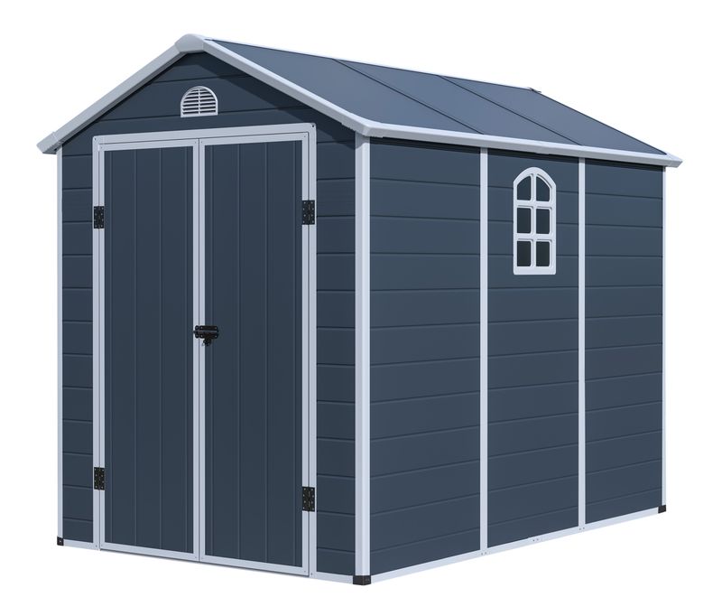 Vrtna hiška-uta G21 Boston 6,70 m² - 241 x 278 cm, plastika, siva