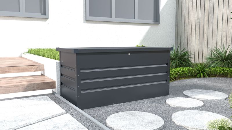 Zaboj za shranjevanje 400 L - 132 x 61 x 62 cm - ANTRACIT