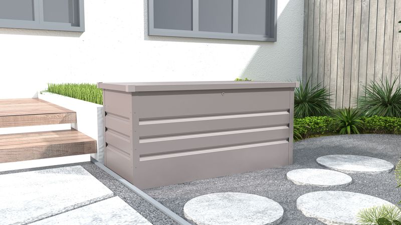 Zaboj za shranjevanje 400 L - 132 x 61 x 62 cm - SIVA