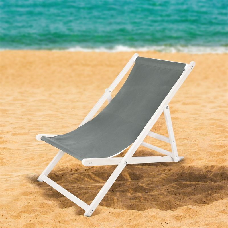 Ležalnik za plažo - antracit