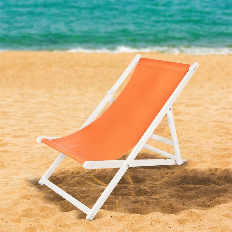 Ležalnik za plažo - oranžen