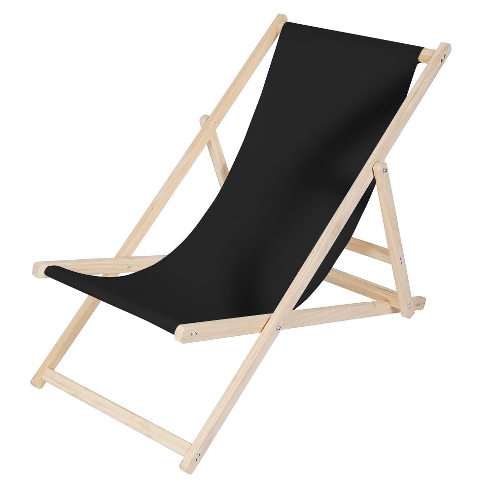 ​Ležalnik za plažo - črn