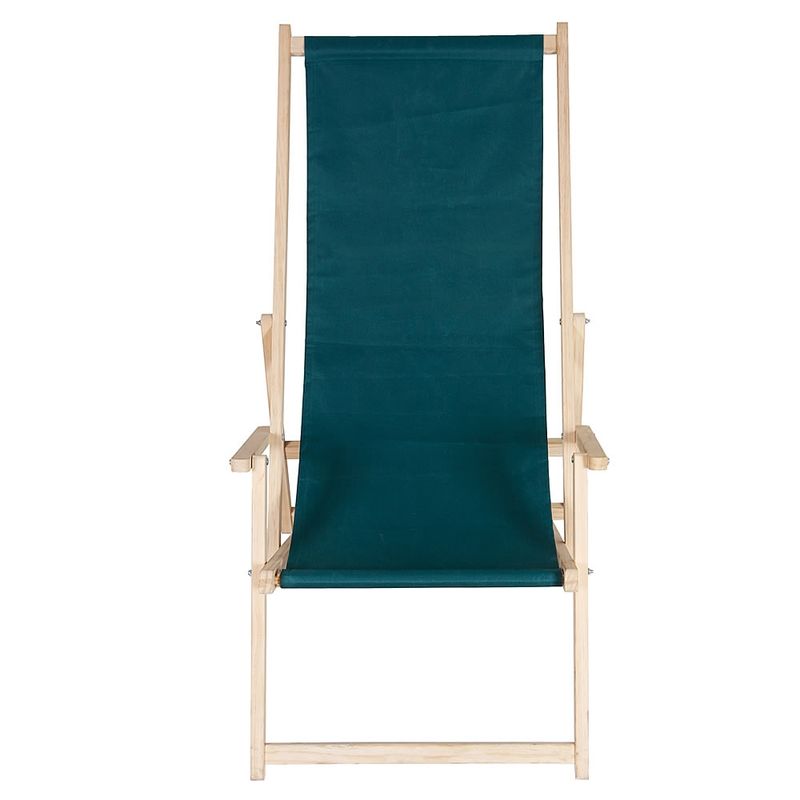 ​Ležalnik za plažo z naslonom za roke - zelen