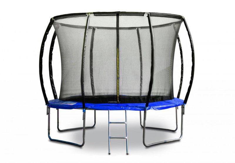 Trampolin SpaceJump 305 cm z zaščitno mrežo + stopnicami - MODER
