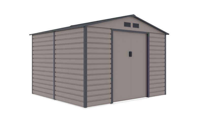 Vrtna kovinska hiška-uta-lopa 6,54 m² - 2,7 m x 2,5 m - SIVA