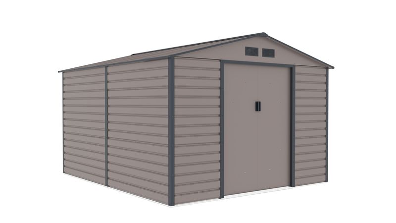Vrtna kovinska hiška-uta-lopa 8,25 m² - 2,7 m x 3,1 m - SIVA