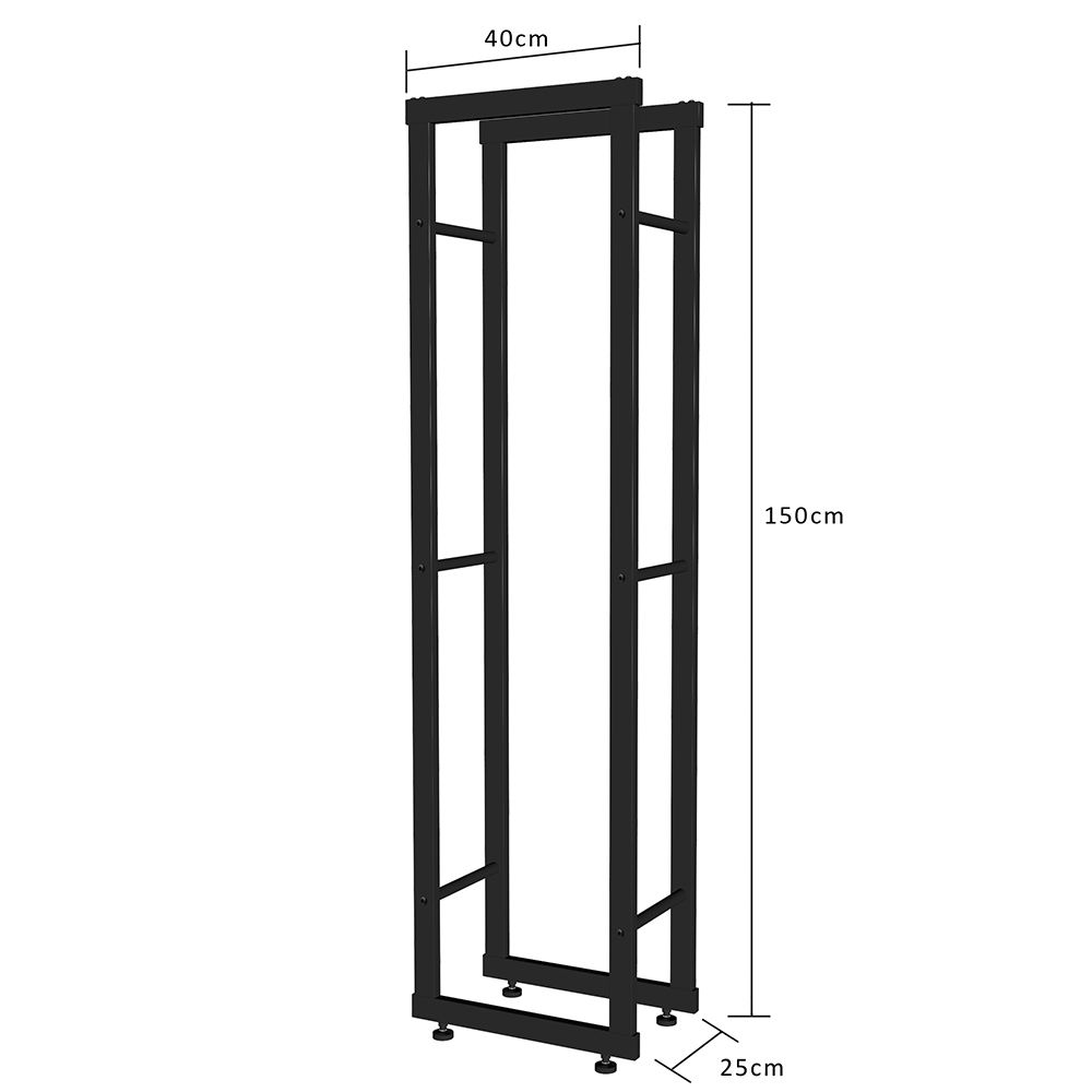 Stojalo za drva 150 x 40/60/80 cm, Dimenzije: 150 x 40 cm