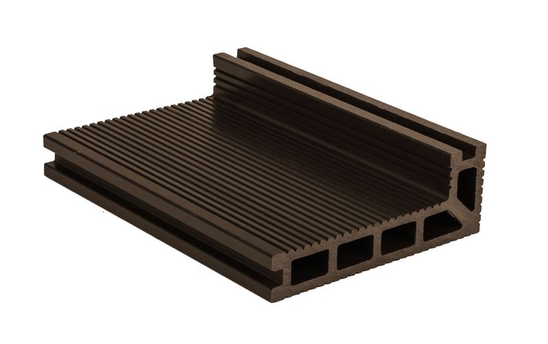 Končna WPC terasna deska 2,5 x 14 x 400 cm, indijski tik