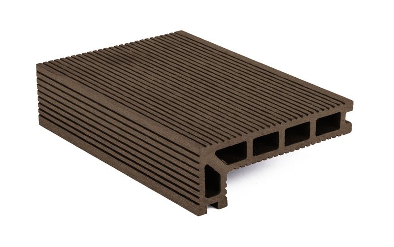 Končna WPC terasna deska 2,5 x 14 x 400 cm, indijski tik