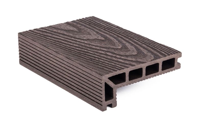 Končna WPC terasna deska 2,5 x 14,8 x 400 cm, temni les