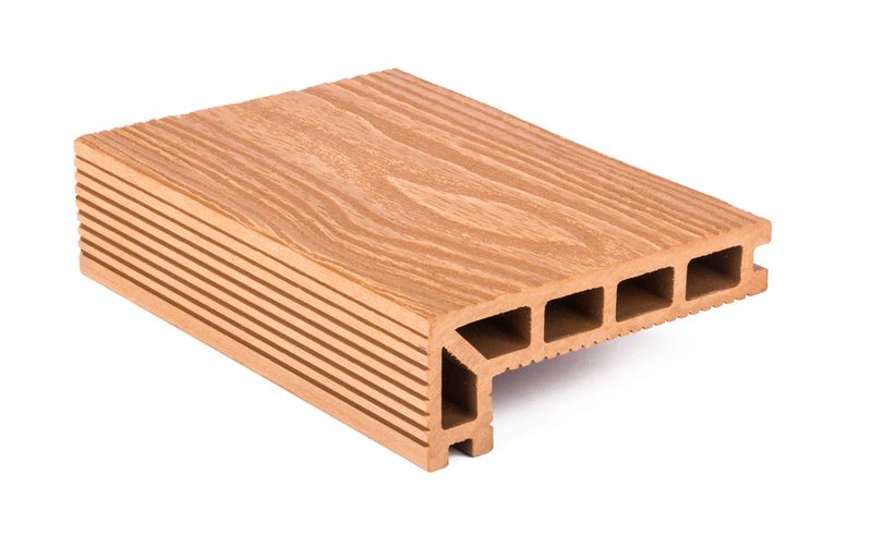 Končna WPC terasna deska 2,5 x 14,8 x 400 cm, svetel les
