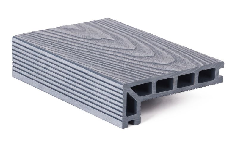 ​Končna WPC terasna deska 2,5 x 14,8 x 400 cm, srebrn les