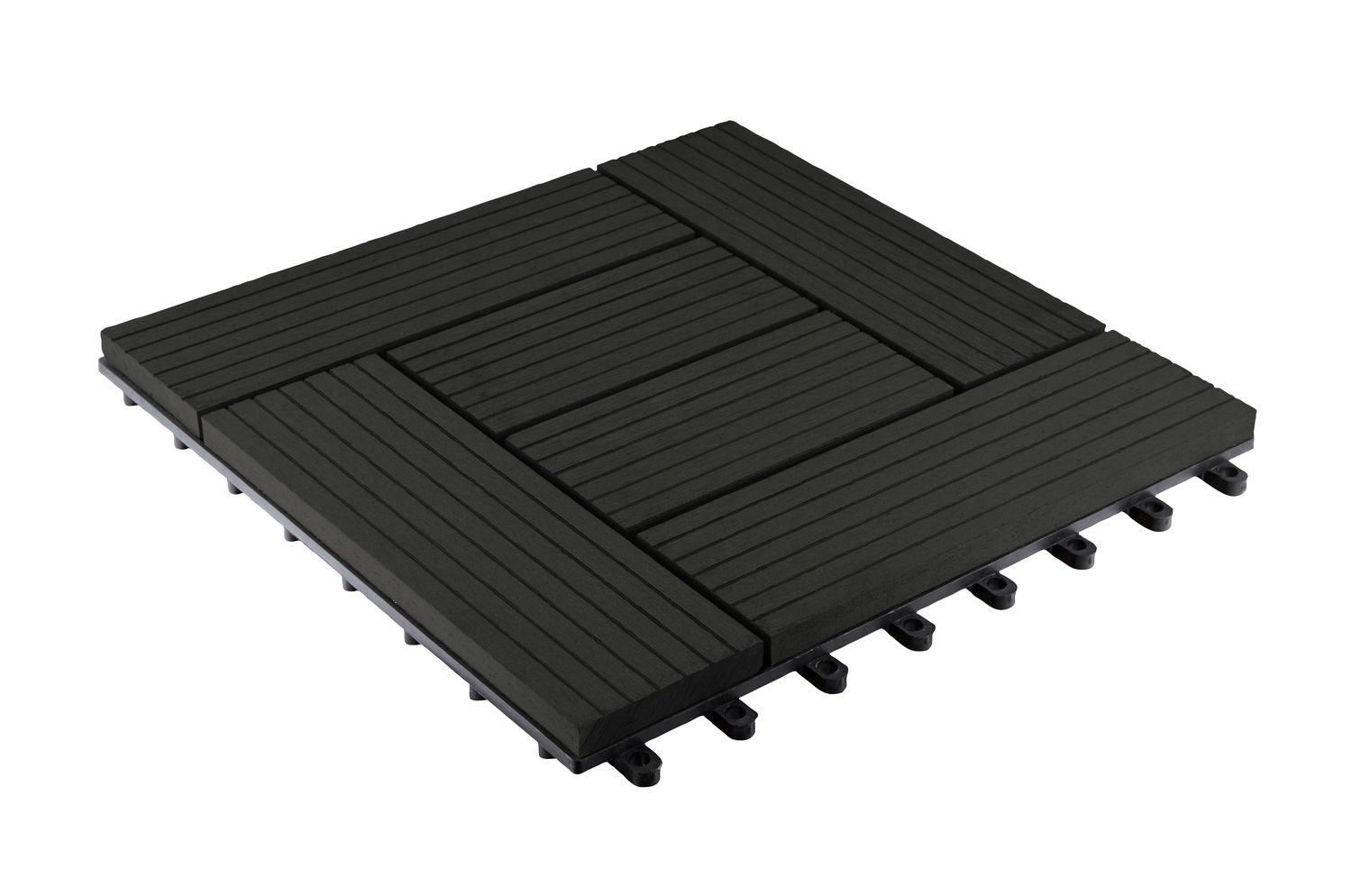 WPC terasna ploščica 2,3 x 30 x 30 cm, Palmyra Ebony (11 kosov - 1m²​)