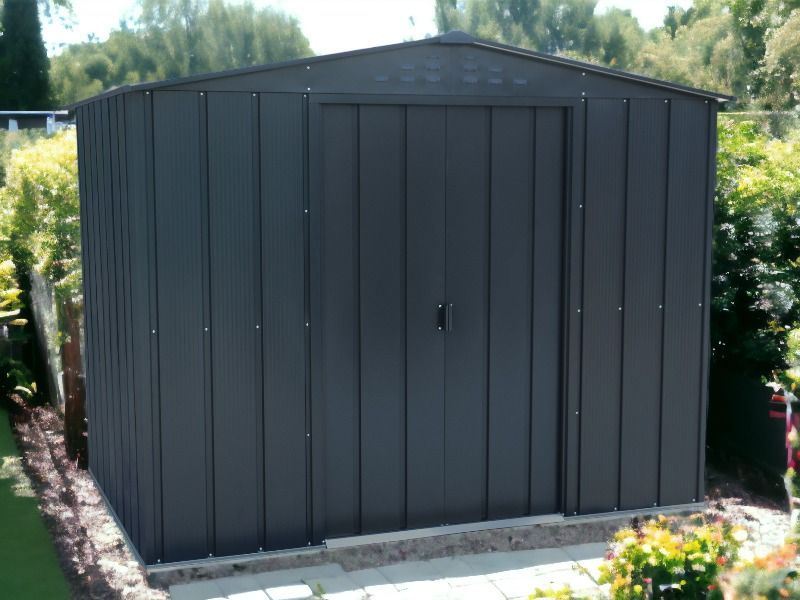 Kovinska vrtna hiška-uta-lopa 4,79 m² - 2,62m x 1,83m - ANTRACIT