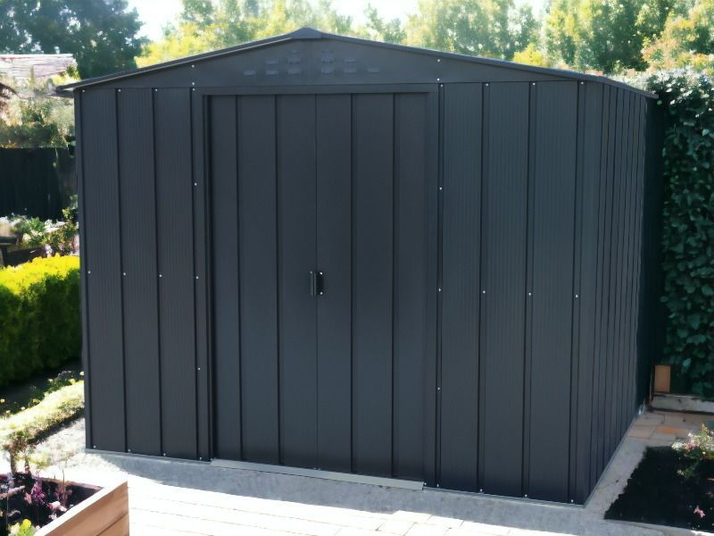 Kovinska vrtna hiška-uta-lopa 4,79 m² - 2,62m x 1,83m - ANTRACIT