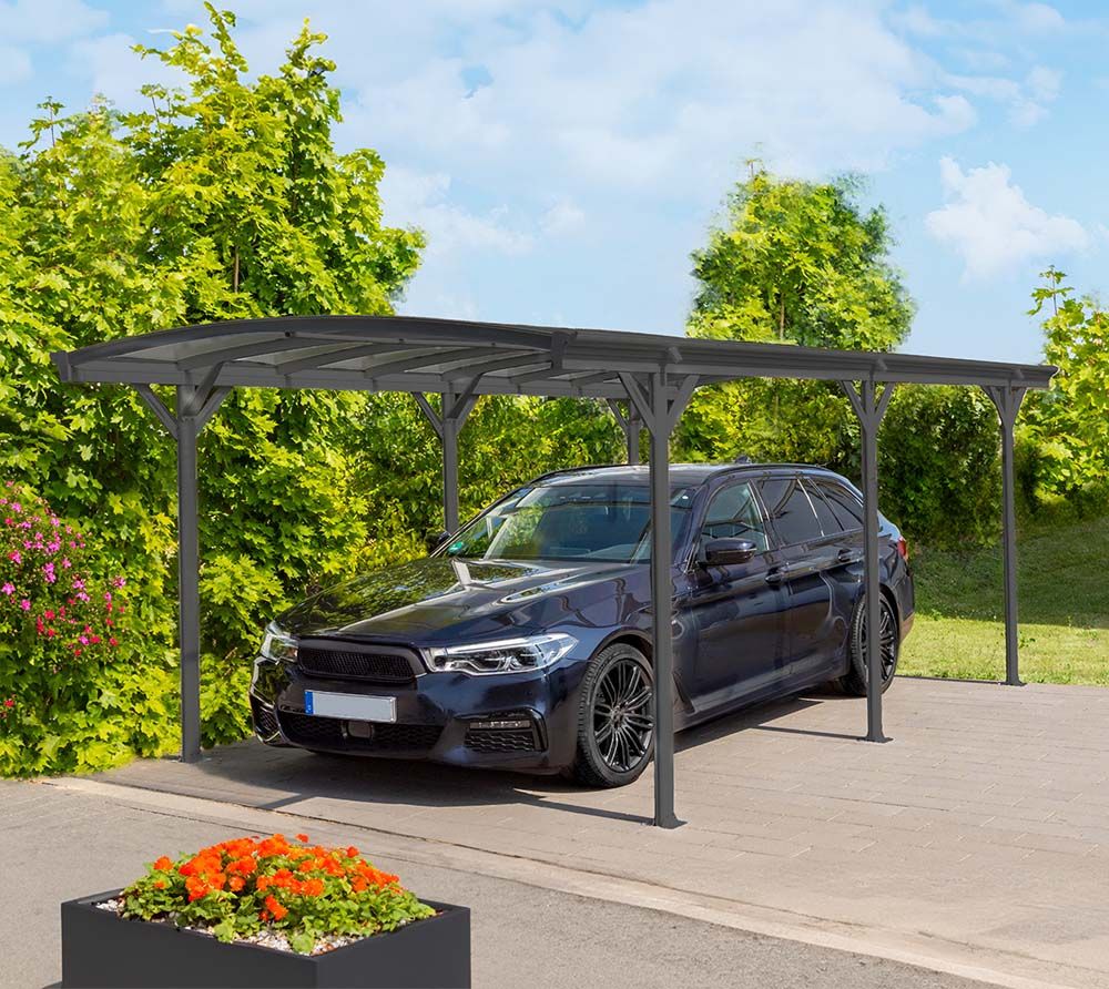Aluminijasti nadstrešek Bergen 15,15 m² - 5,05 x 3,00 x 2,20 m - ANTRACIT