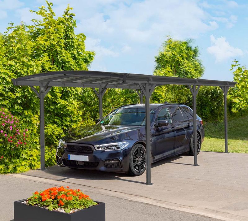 Aluminijasti nadstrešek Bergen 15,15 m² - 5,05 x 3,00 x 2,20 m - ANTRACIT