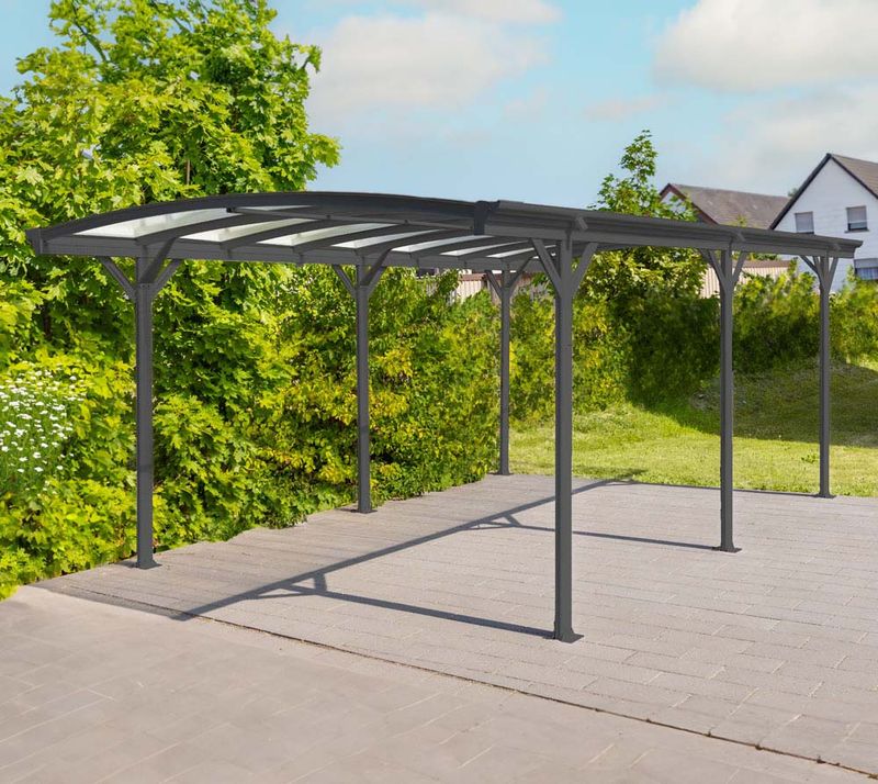 Aluminijasti nadstrešek Bergen 15,15 m² - 5,05 x 3,00 x 2,20 m - ANTRACIT