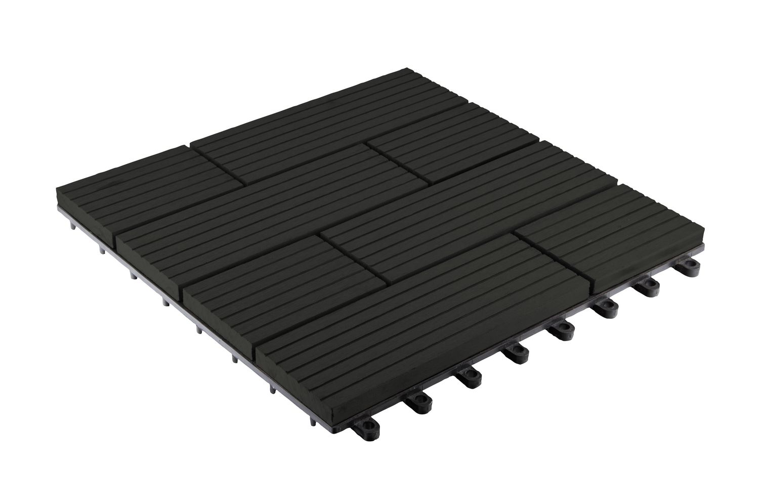 WPC terasna ploščica 2,3 x 30 x 30 cm, Samoa Ebony
