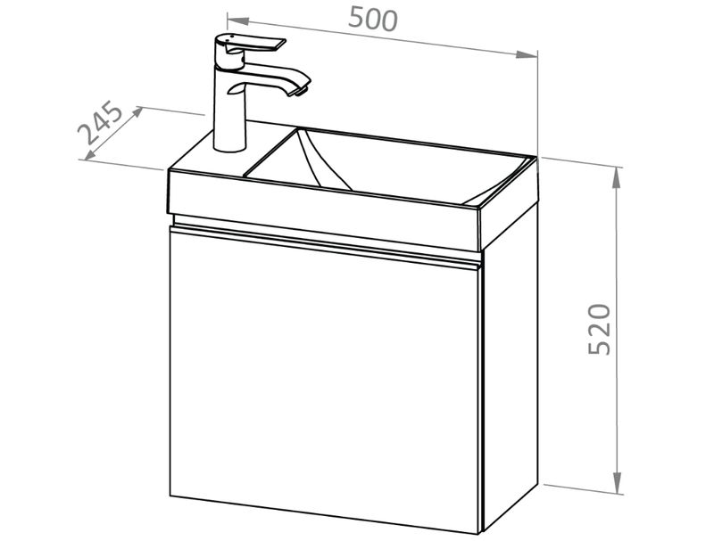 Aquaestil Baza LYRA 50 D z umivalnikom