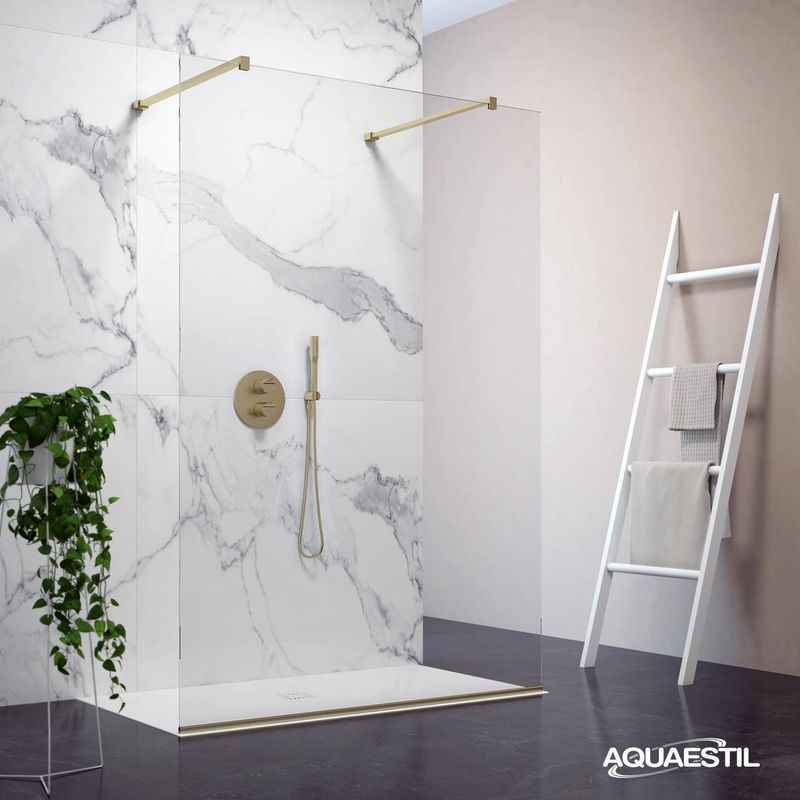 Aquaestil tuš paravan Zenith 200 walk in, zlata/prozorno