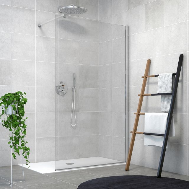 Aquaestil tuš paravan Zenith Wall 140, srebrna/prozorno