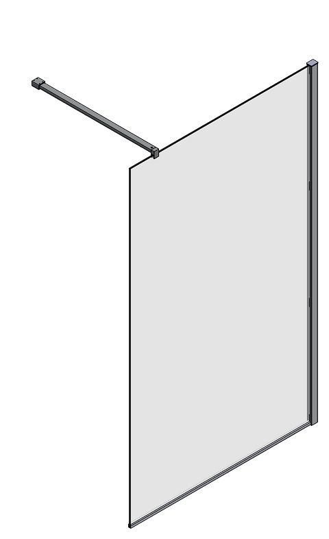 Aquaestil tuš paravan Zenith Wall 90, srebrna/satinato