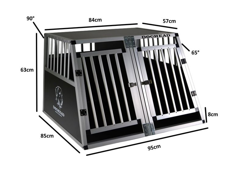 DVOJNI box - kletka za psa 95 x 85 x 63 cm