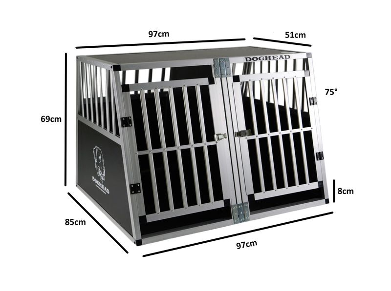DVOJNI box - kletka za psa 97 x 85 x 69 cm - ni primerna za karavane
