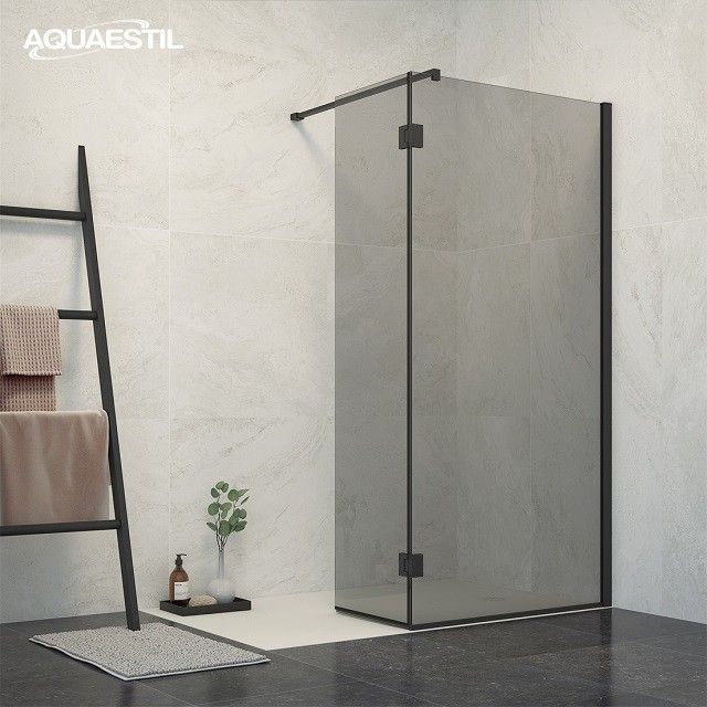 ​​Aquaestil tuš paravan Zenith Vario 140 + 50, črna mat/sivo