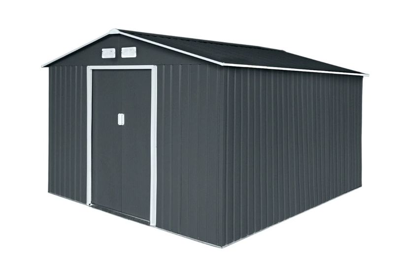 Vrtna kovinska hiška/uta za orodje S300 XXXL ANTRAZIT - 8,8 m²