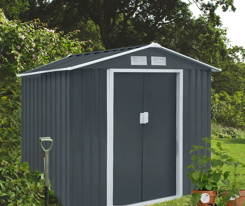 Vrtna kovinska hiška/uta za orodje S100 XL ANTRAZIT - 2,7 m²