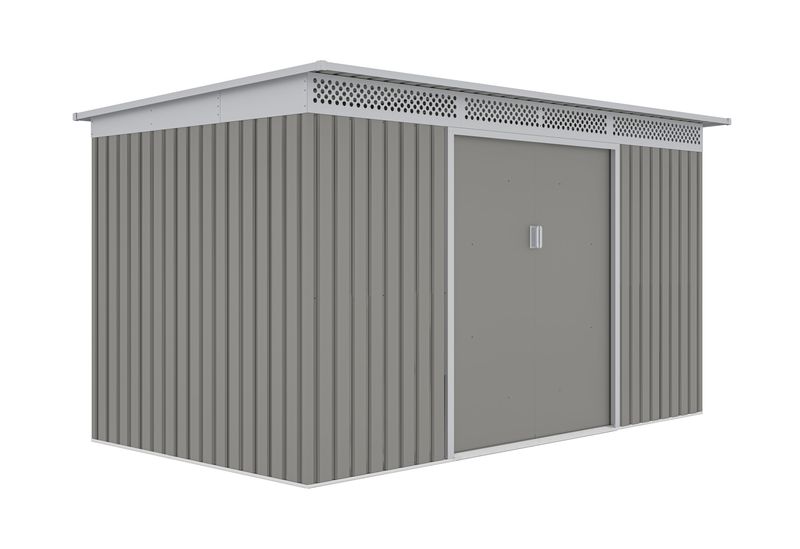Vrtna kovinska hiška-uta-lopa 7,0 m² - 3,4 m x 2,06 m – SIVA