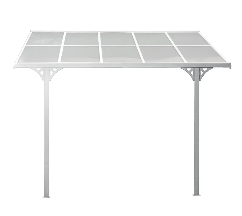 Aluminijast nadstrešek Bruce 9,5 m² - 3,00 x 3,13 x 2,70 m - BELA