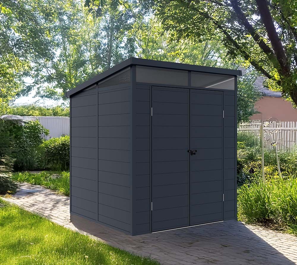 Plastična hiška-lopa-uta Topia M 3,6 m² - 1,92m x 1,90m - ANTRACIT