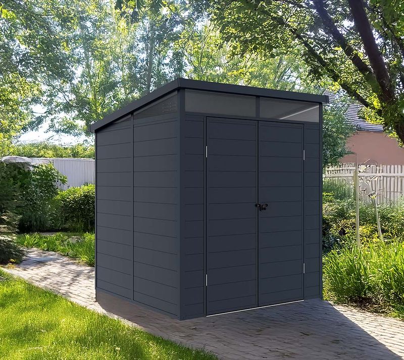 Plastična hiška-lopa-uta Topia M 3,6 m² - 1,92m x 1,90m - ANTRACIT