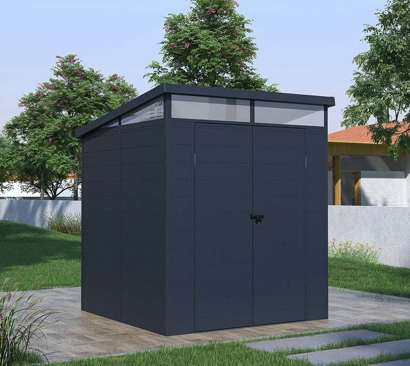 Plastična hiška-lopa-uta Topia M 3,6 m² - 1,92m x 1,90m - ANTRACIT