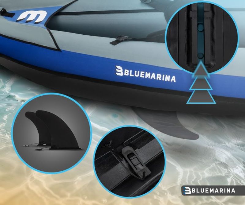 Napihljiv kajak Bluemarina Samoa s tremi sedeži - 375 x 108 x 52 cm