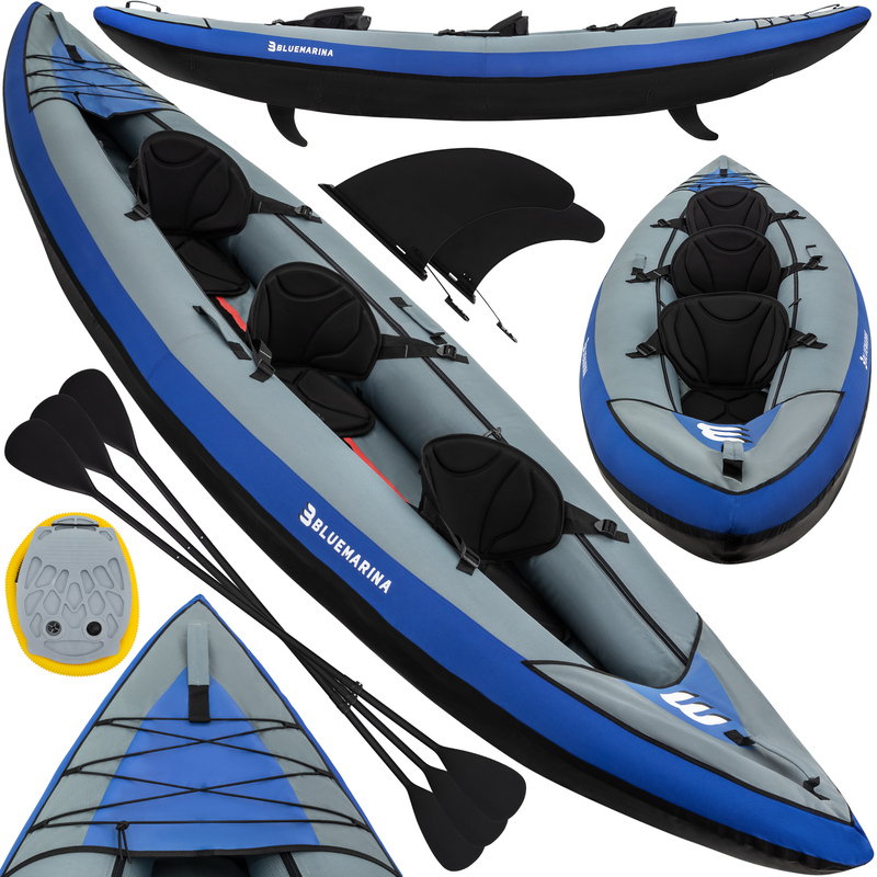 Napihljiv kajak Bluemarina Samoa s tremi sedeži - 375 x 108 x 52 cm