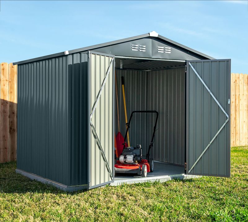 Kovinska vrtna hiška-uta-lopa 4,5 m² - 1,82m x 2,47m - ANTRACIT
