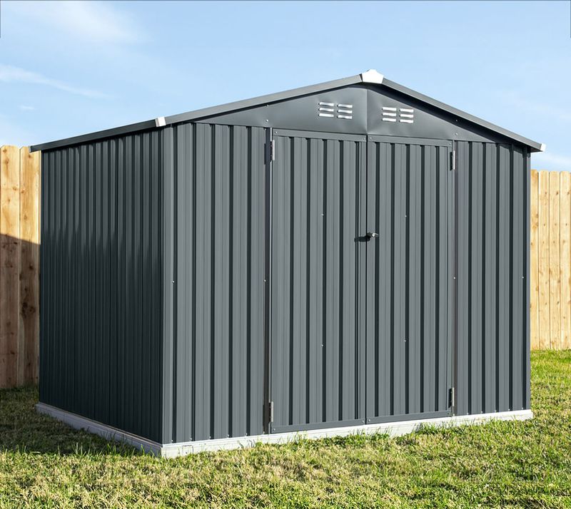 Kovinska vrtna hiška-uta-lopa 4,5 m² - 1,82m x 2,47m - ANTRACIT
