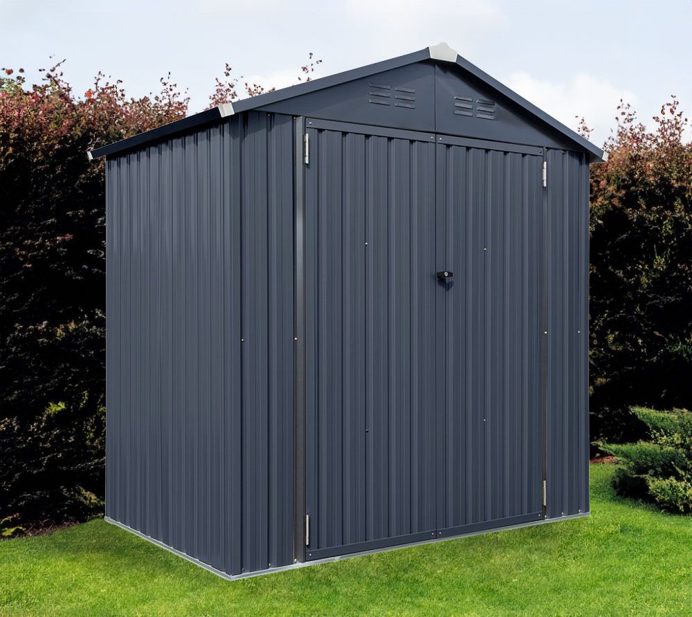 Kovinska vrtna hiška-uta-lopa 2,18 m² - 1,19m x 1,83m - ANTRACIT