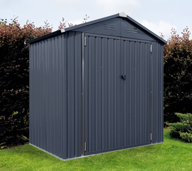 Kovinska vrtna hiška-uta-lopa 2,18 m² - 1,19m x 1,83m - ANTRACIT