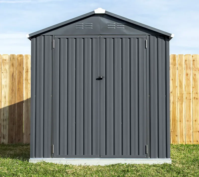 Kovinska vrtna hiška-uta-lopa 2,18 m² - 1,19m x 1,83m - ANTRACIT