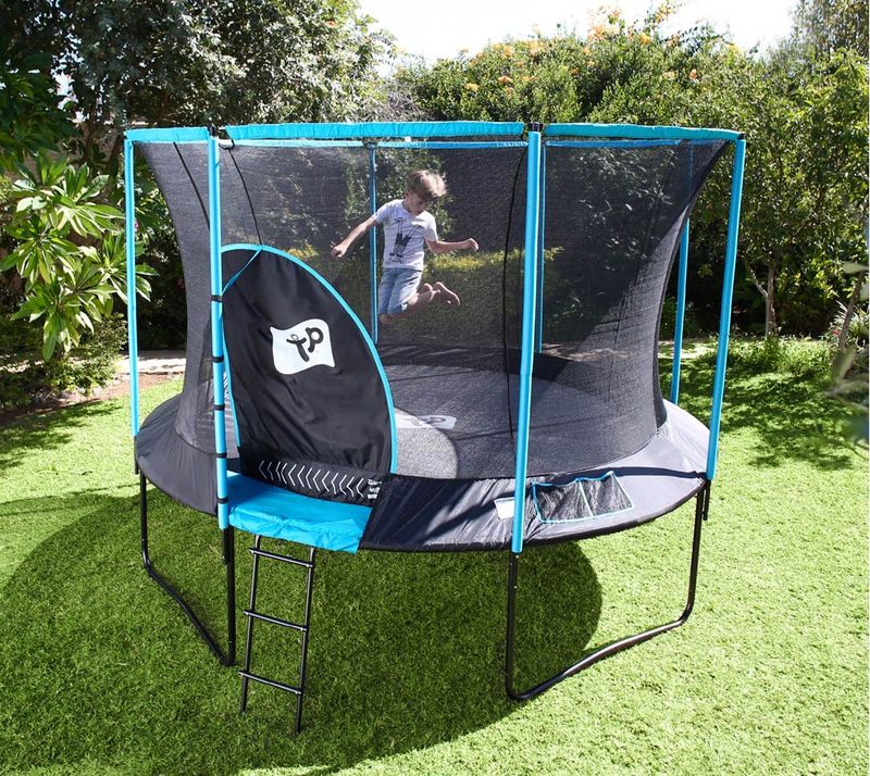 Trampolin Genius z varnostno mrežo - 427 x 427 x 269 cm