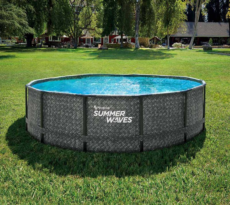 Bazen Summer Waves, Ø427 x 107 cm, videz ratana