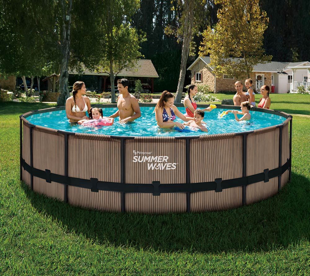 Bazen Summer Waves, Ø488 x 122 cm, rjava