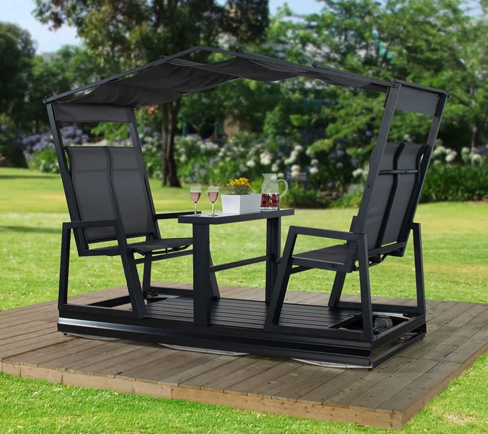 Vrtna gugalnica za 4 osebe - 223 x 112 x 192 cm