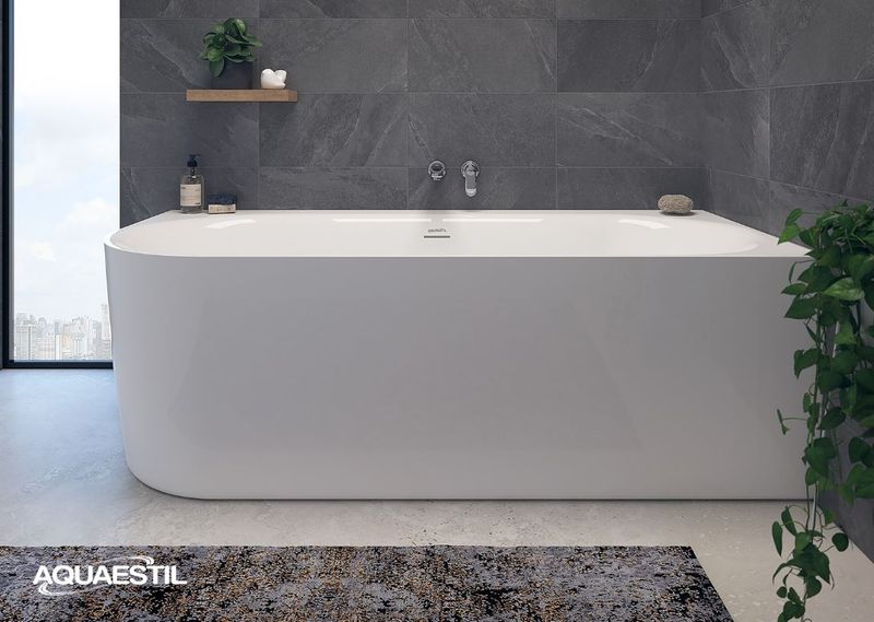 Aquaestil kopalna kad Metauro Free corner L/D 160×75, sijajno bela