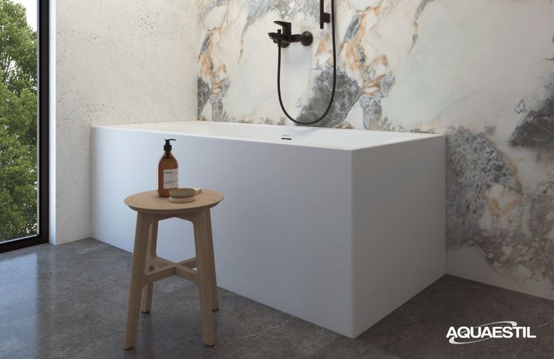 Aquaestil kopalna kad Colorado Free corner L/D 180×80, bela mat